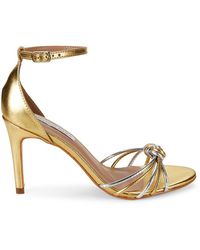 Saks Fifth Avenue - Susan Metallic Ankle Strap Sandals - Lyst