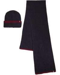 Tommy Hilfiger - 2-Piece Logo Tipped Beanie & Scarf Set - Lyst