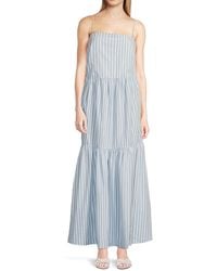 Rag & Bone - Striped Cotton Maxi Dress - Lyst