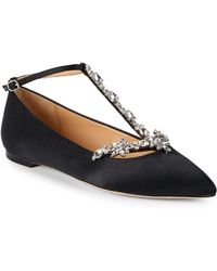 black rhinestone flats