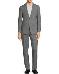 Calvin Klein - Plaid Slim Fit Wool Blend Suit - Lyst