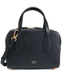 Khaite - Small Maeve Logo Leather Two Way Tote - Lyst