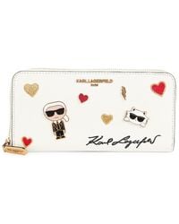 Karl Lagerfeld - Maybelle Embellished Long Wallet - Lyst