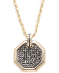 Esquire - 14K Goldplated Sterling & 0.5 Tcw Diamond Octagon Pendant Necklace - Lyst
