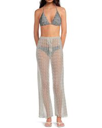 Becca - Riviera Crochet Metallic Drawstring Pants - Lyst