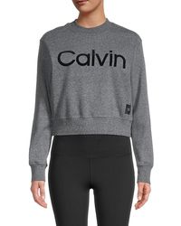 Calvin Klein Logo Drop Shoulder Sweatshirt - White