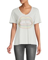 Lauren Moshi Women's Brice Elton John Dodgers - Blue - T-shirts