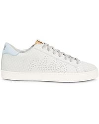 P448 - John Embossed Leather Low-Top Sneakers - Lyst