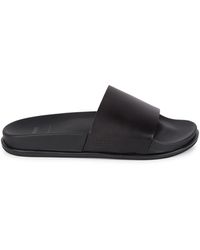 hugo boss cliff leather slides