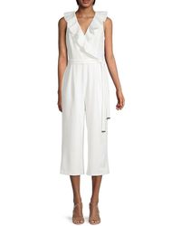 Tommy Hilfiger Belted Cropped Jumpsuit - White
