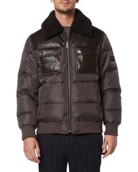 Andrew Marc - Beaumont Faux Shearling Collar Puffer Jacket - Lyst