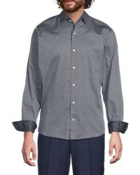 Ted Baker - Soren Geometric Stretch-Cotton Shirt - Lyst