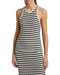 A.L.C. - A. L.c. Nelly Striped Cotton-blend Crochet Top - Lyst