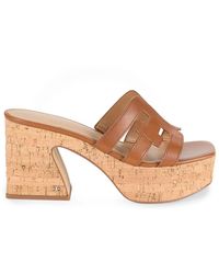 Sam Edelman - Dev Leather Platform Sandals - Lyst