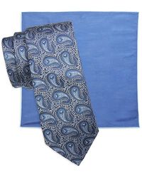 Hickey Freeman - 2-Piece Printed Tie & Solid Pocket Square Set - Lyst
