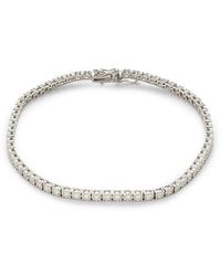 Saks Fifth Avenue 14k White Gold & 1.00 Tcw Diamond Tennis Bracelet - Metallic