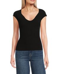 7 For All Mankind - Ribbed Top - Lyst