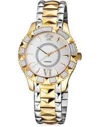 Gv2 - Venice Two Tone Stainless Steel, Mother-Of-Pearl & Diamond Bracelet Watch - Lyst