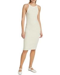 ATM - Rib-Knit Stripe Tank Midi-Dress - Lyst