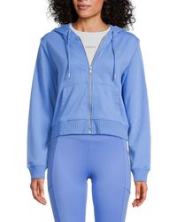 DKNY - Mini Stud Logo Zip Hoodie - Lyst