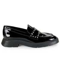 Stuart Weitzman - Darcy Faux Pearl Leather Penny Loafers - Lyst