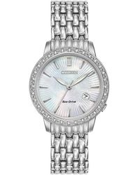 Citizen Eco-drive Stainless Steel Diamond Watch - White