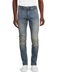 G-Star RAW - Mid Rise Faded Skinny Jeans - Lyst