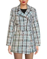 Walter Baker - Renae Plaid Sequin Cropped Jacket - Lyst