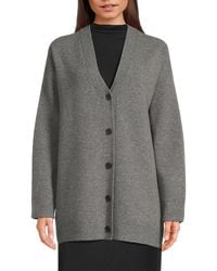 Vince - Oversized Double-Knit Wool-Cashmere Cardigan - Lyst