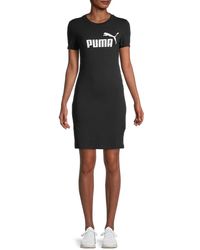 PUMA Ess Logo T-shirt Dress - Black