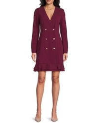 Karl Lagerfeld - Double Breasted Tiered Mini Dress - Lyst