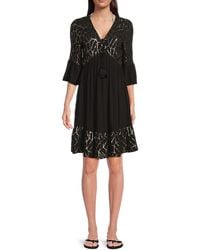 La Moda Clothing - Bell Sleeve Cover-up Minidress - Lyst