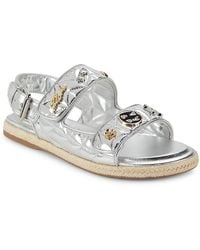 Karl Lagerfeld - Charlay Metallic Open Toe Sandals - Lyst