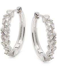 Effy - 14K & 0.37 Tcw Diamond Hoop Earrings - Lyst