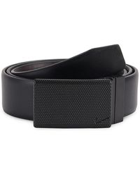 Nike Stealthy Plaque Reversible Leather Belt - Black