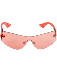 Versace 68mm Wrap Sunglasses - Pink