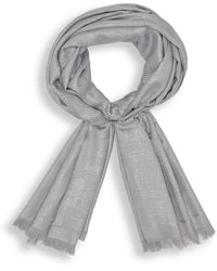 Karl Lagerfeld - Metallic Monogram Scarf - Lyst