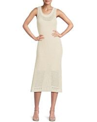 Saks Fifth Avenue - Crochet Midi Dress - Lyst