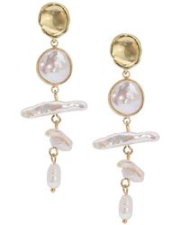 Saachi - 12-13Mm Baroque Freshwater Pearl Drop Earrings - Lyst