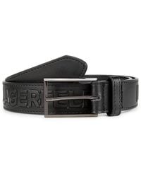 Karl Lagerfeld - Deboss Logo Leather Belt - Lyst