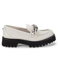 Karl Lagerfeld - Gala Embellished Chunky Leather Loafers - Lyst