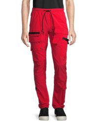 American Stitch Tactical Cargo Sweatpants - Red