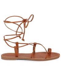 Madewell Boardwalk Lace Up Sandals - Brown