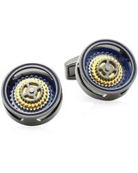 Tateossian - Bullseye Gear Enamel Cufflinks - Lyst