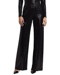Alice + Olivia - Elba Sequined Straight-Leg Pants - Lyst