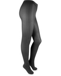 Wolford Striped Sheer Tights - Grey