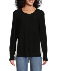 Donna Karan - Two Tone High Low Sweater - Lyst