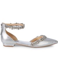 badgley mischka vivien ankle strap flats