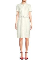 Calvin Klein - Linen Blend Shirtdress - Lyst