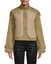 Grey Lab - Quilted Button Front Jacket - Lyst